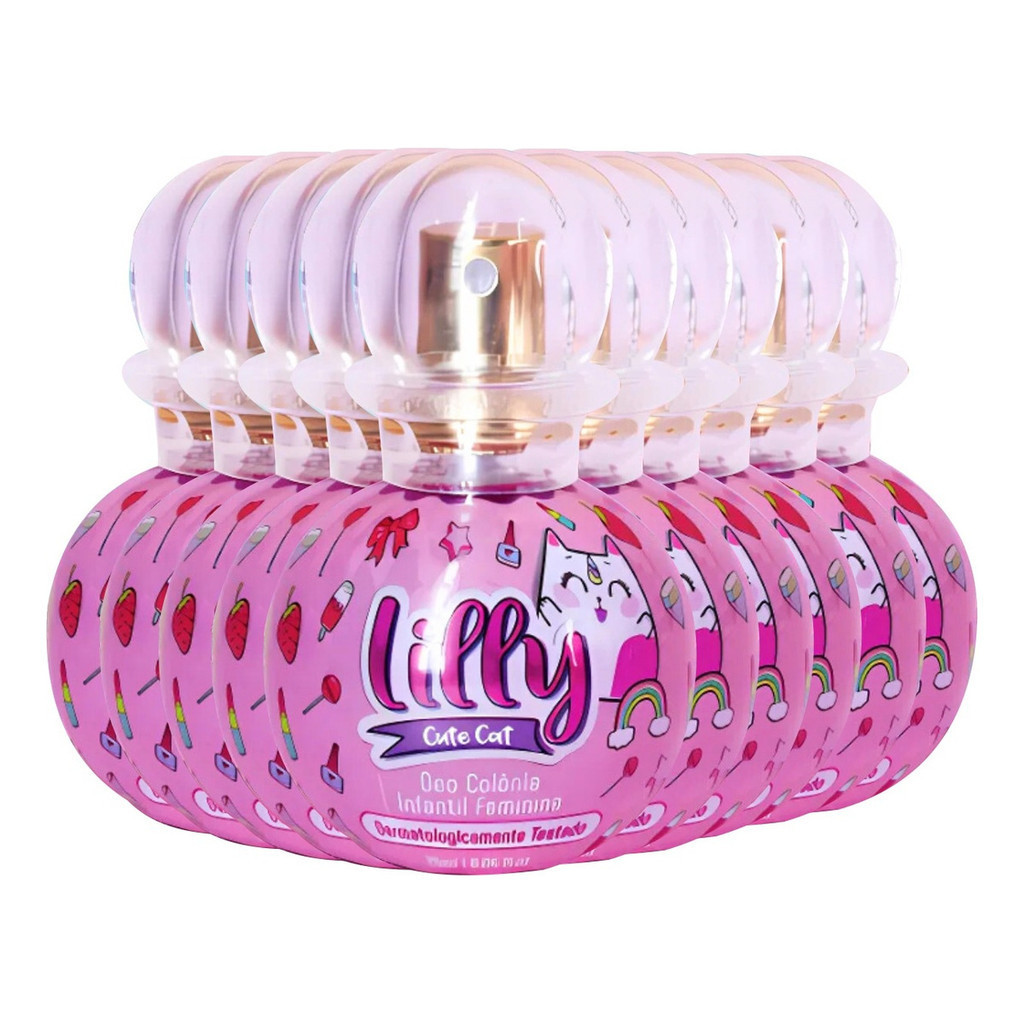 10 Colônia Feminino Lilly Cutecat Baby Phállebeauty Atacado