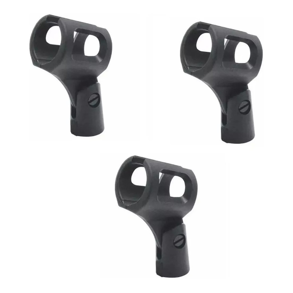 Kit Com 3 Cachimbo Para Microfone Suporte Em Pedestal