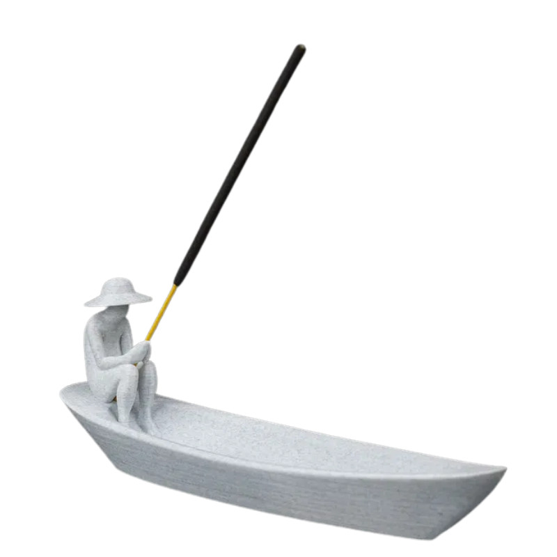 Incensário Barco Pescador Decorativo 3D – Suporte para Incenso Vareta em Oferta na Shopee