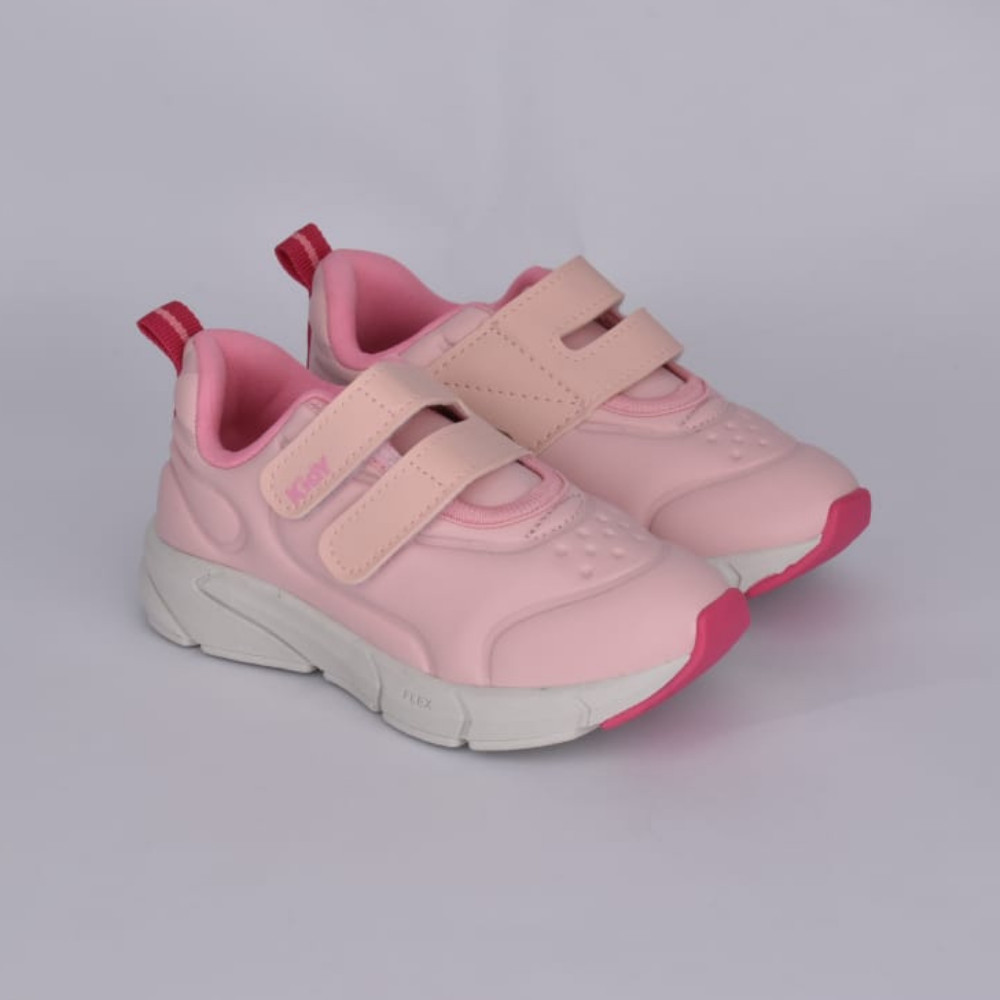 Tênis Infantil Meninas Energy Baby Respitec Calce Fácil Rosa Antiderrapante Confortável Escolar