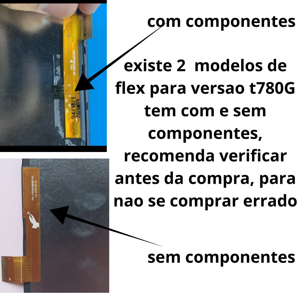 frontal completa para tablet positivo modelo T780G escolher conforme o flex em Oferta na Shopee