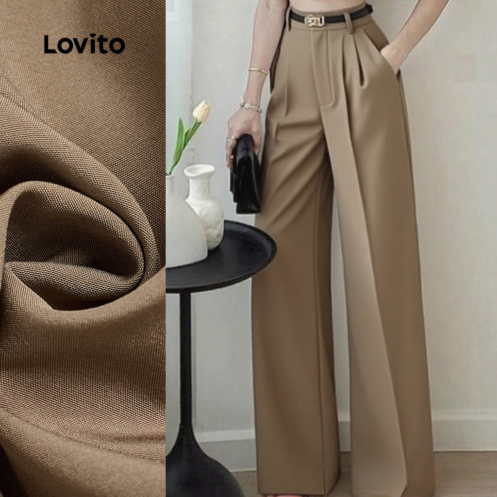 Calça Casual cáqui até o tornozelo-PTB149P1D385 em Oferta na Shopee