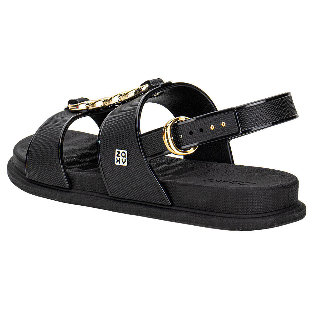 Detalhes do Sandália Feminina Flat Glam Zaxy 19222