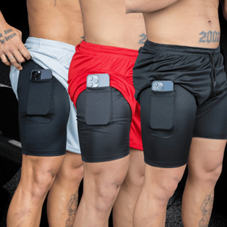 Kit 3 Bermudas 2 em 1 Academia Masculino Fitness Novidade em Oferta na Shopee