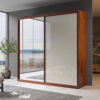 Guarda-Roupa Casal Lauren com Espelho 2 Portas Bom Pastor em Oferta na Shopee