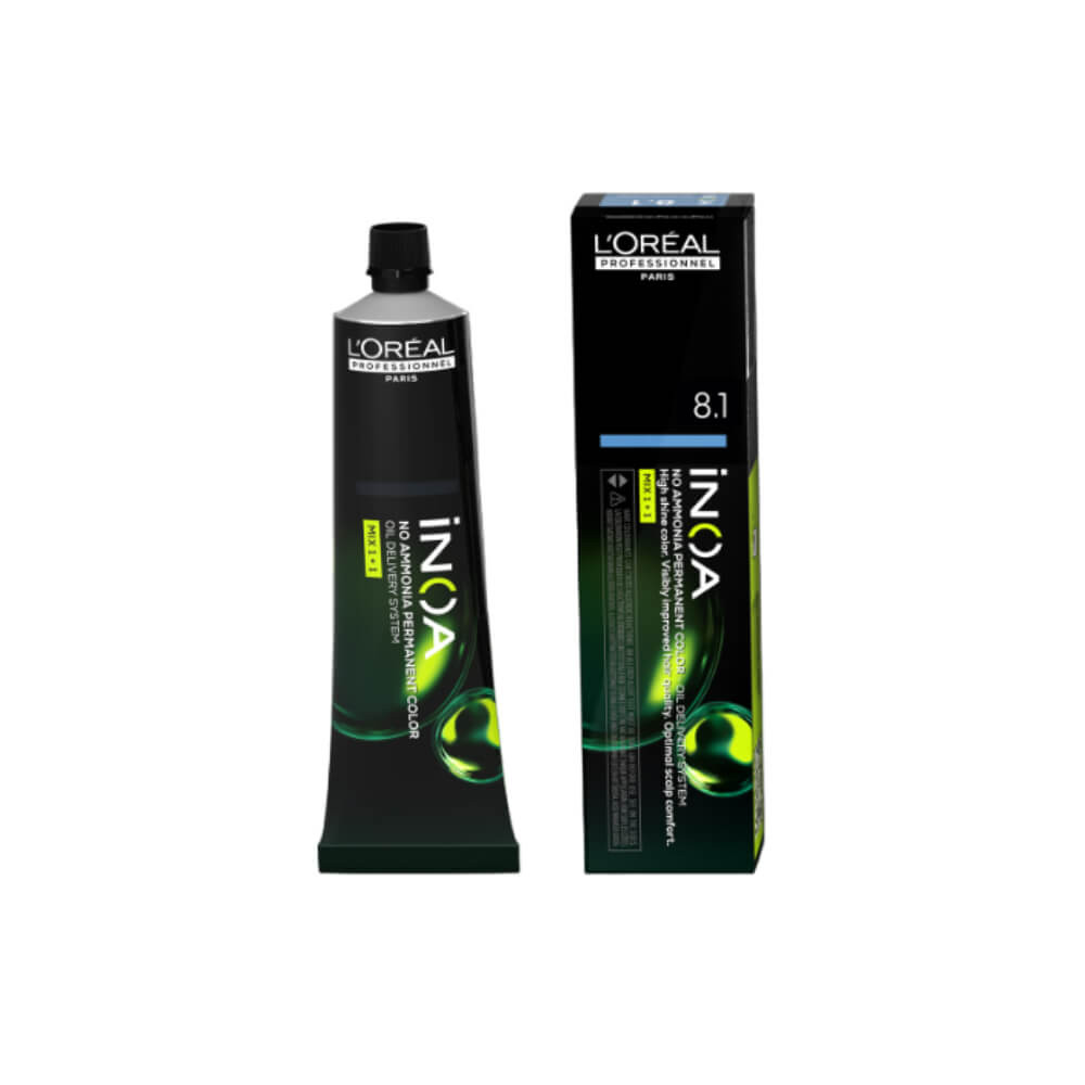 Coloração L'Oréal Professionnel Inoa 8.1 Louro Claro Acizentado 60g em Oferta na Shopee