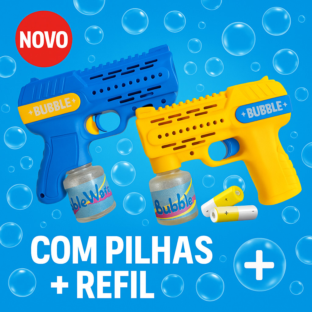 Máquina de Bolha Automatica Infantil Máquina Bolha Brinquedo De Sabão Colorido Azul Vermelho