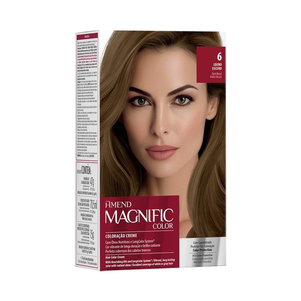 Coloração Amend Magnific Color 6.0 Louro Escuro em Oferta na Shopee