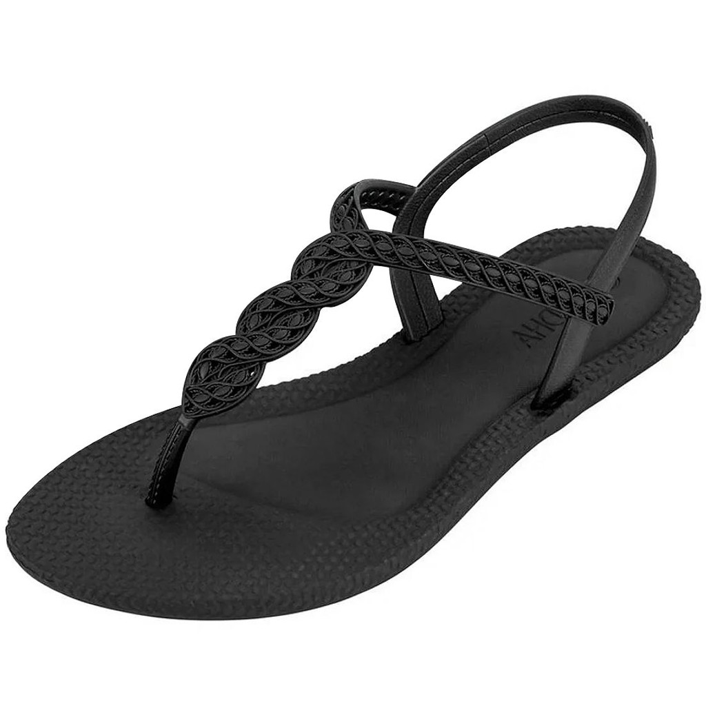 Sandália Rasteira Feminina De Dedo Todo Dia Elegante Grendha