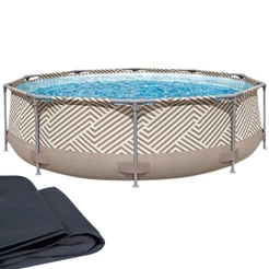 Piscina com Armação Circular 5200L 3,05M com Capa Circular MOR