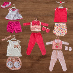 Lote 15 Peças Roupa Bebê Reborn Boneca 48cm Roupinha Menina