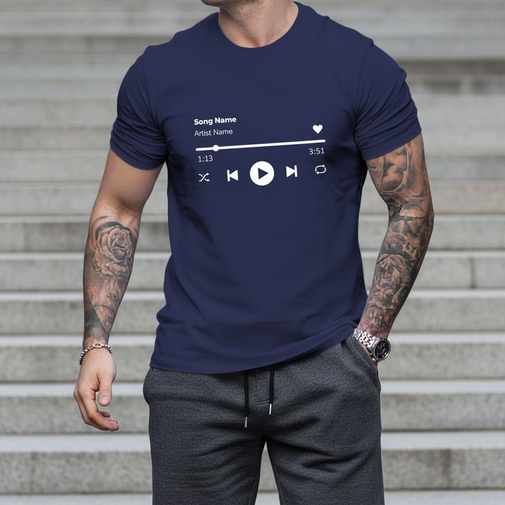 Camiseta Masculina UNISSEX 100% Algodão30.1 Penteado ESTAMPA PLAYER MUSICA  ACADEMIA PASSEIO P M G GG PUS SIZE G1 G2 G3