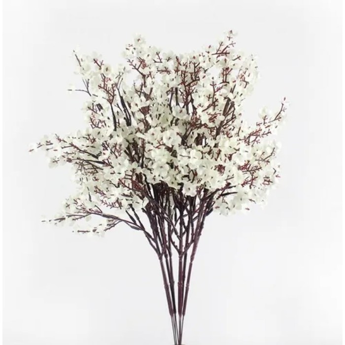Flor de Cerejeira Branca – Galho Marrom, 25 cm