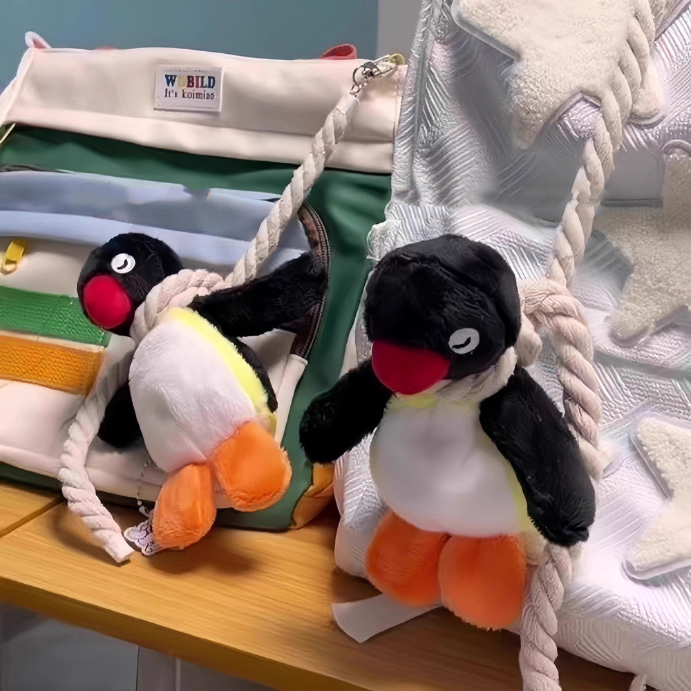 Mochila Pingentes Brinquedos De Pelúcia Criativo Pendurado Pinguins Bonito Decorações Presente Dos Desenhos Animados