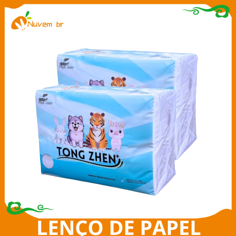 Lenços De Papel Macio Descartável-Tong Papel Higiene Cuidado Pessoal, interfolha 5 dobras branco 400 folhas NUVEM em Oferta na Shopee