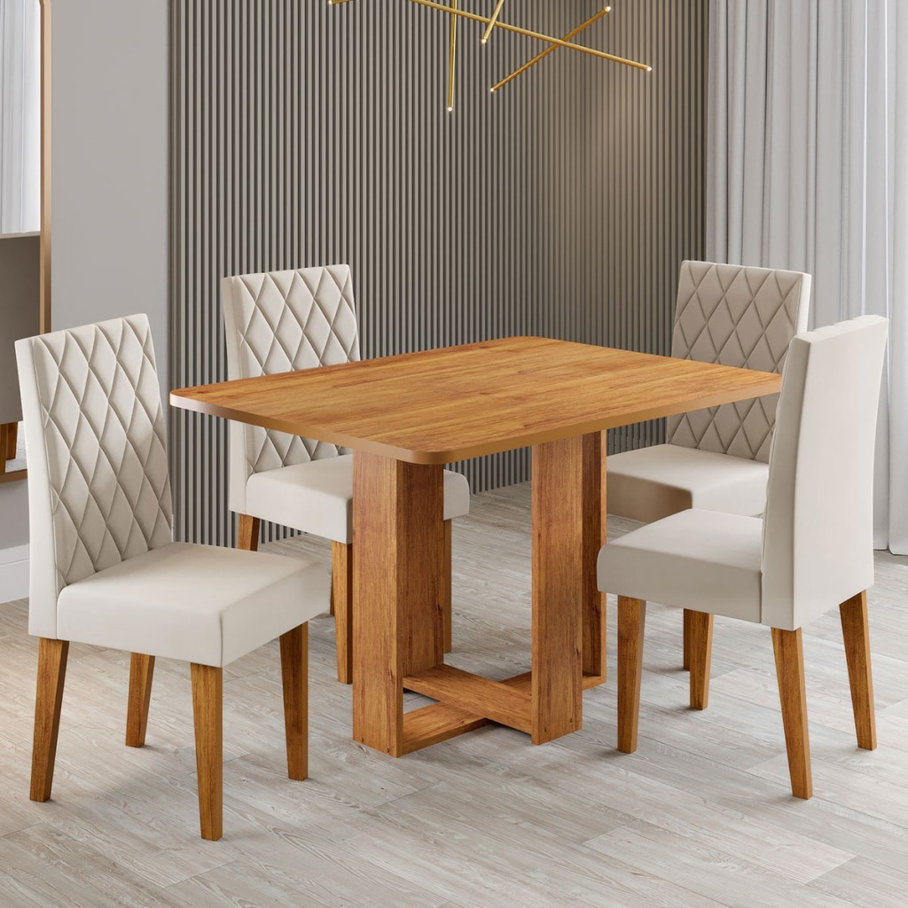 Imagem Mesa de Jantar 4 Lugares Afrodite - Viero Móveis