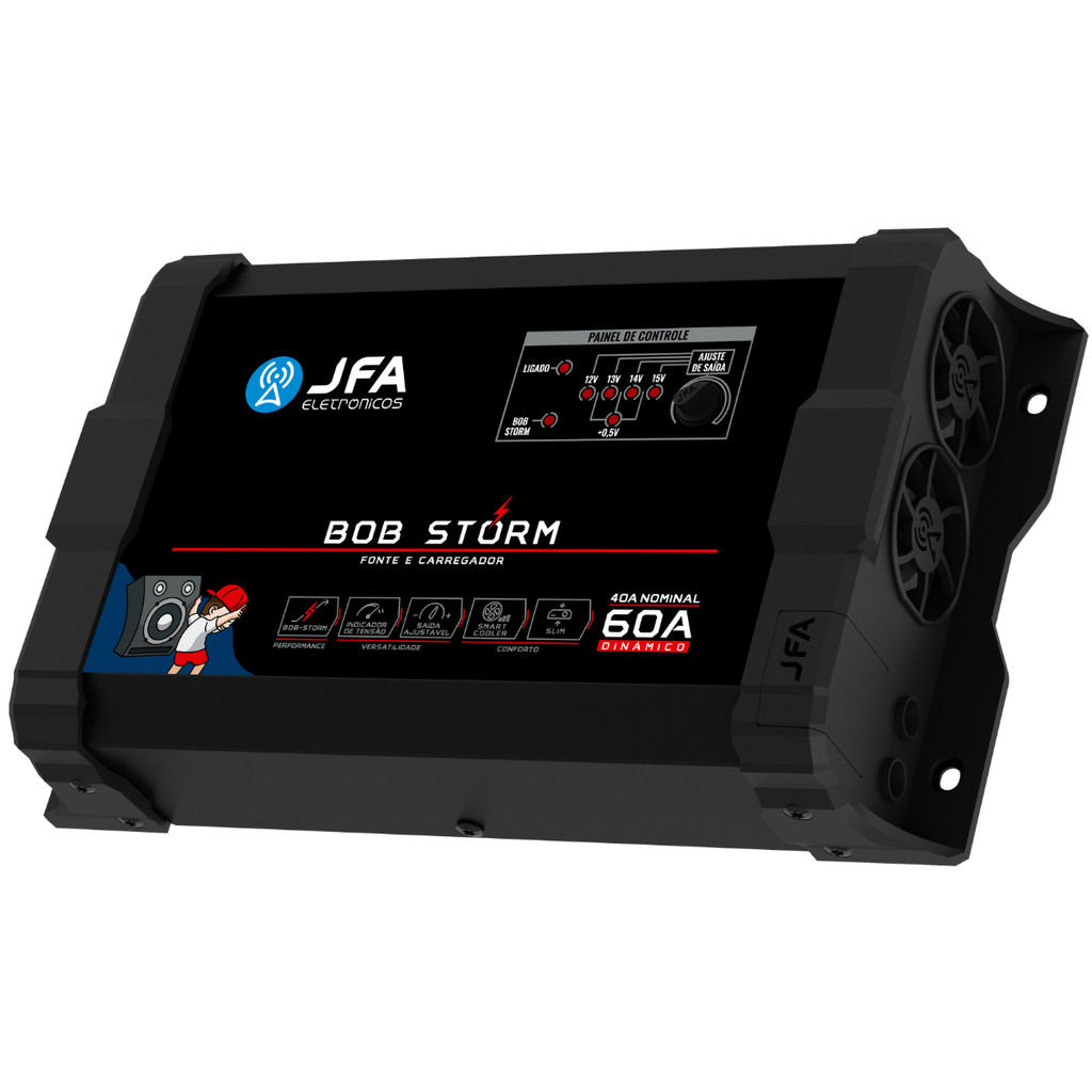 Fonte Carregador Automotiva Bivolt Jfa Bob Storm 60a em Oferta na Shopee