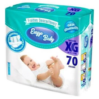 Fralda Infantil Enzzo Baby Híper Xg Com 70 Unidades em Oferta na Shopee