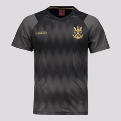 Camisa Flamengo Energia Infantil Preta e Cinza