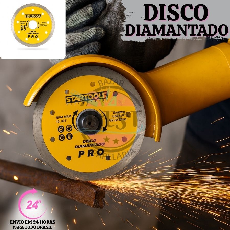 Disco de Serra Circular Diamantado 4'' Polegadas Startools