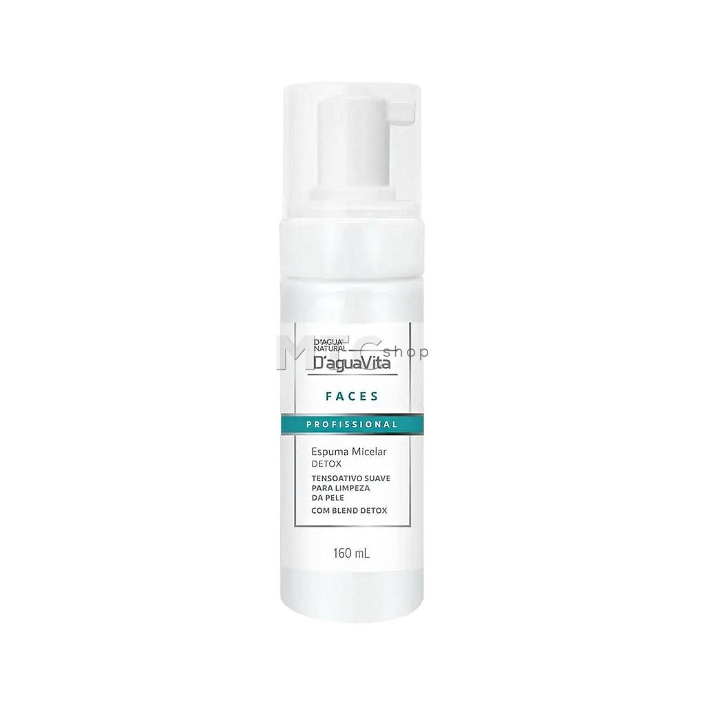 Espuma Micelar Detox D'aguaVita Faces - 160ml - D'Agua Natural