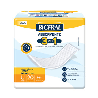 Absorvente 3 em 1 (Geriátrico, Pós-Parto e Pós-Operatório) - 20 Unidades - Bigfral em Oferta na Shopee
