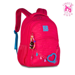 Mochila de Costas Rebecca Bonbon Heart Beats -Clio Style Cor:Rosa