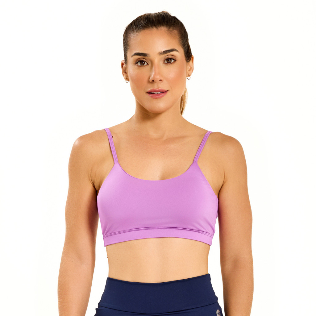 Top Cut Violeta SND Fitness em Oferta na Shopee