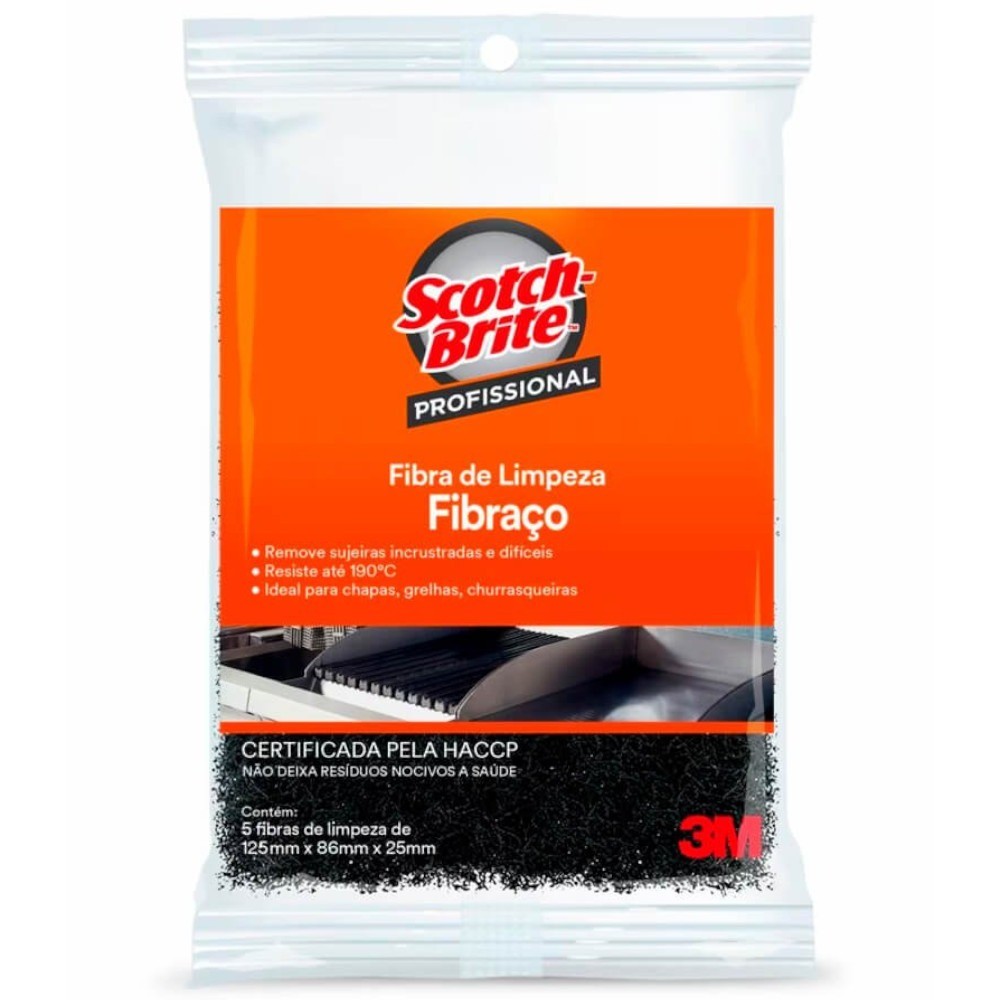 Esponja de limpeza fibraço 87 x 125 mm - Scotch Brite 3M em Oferta na Shopee