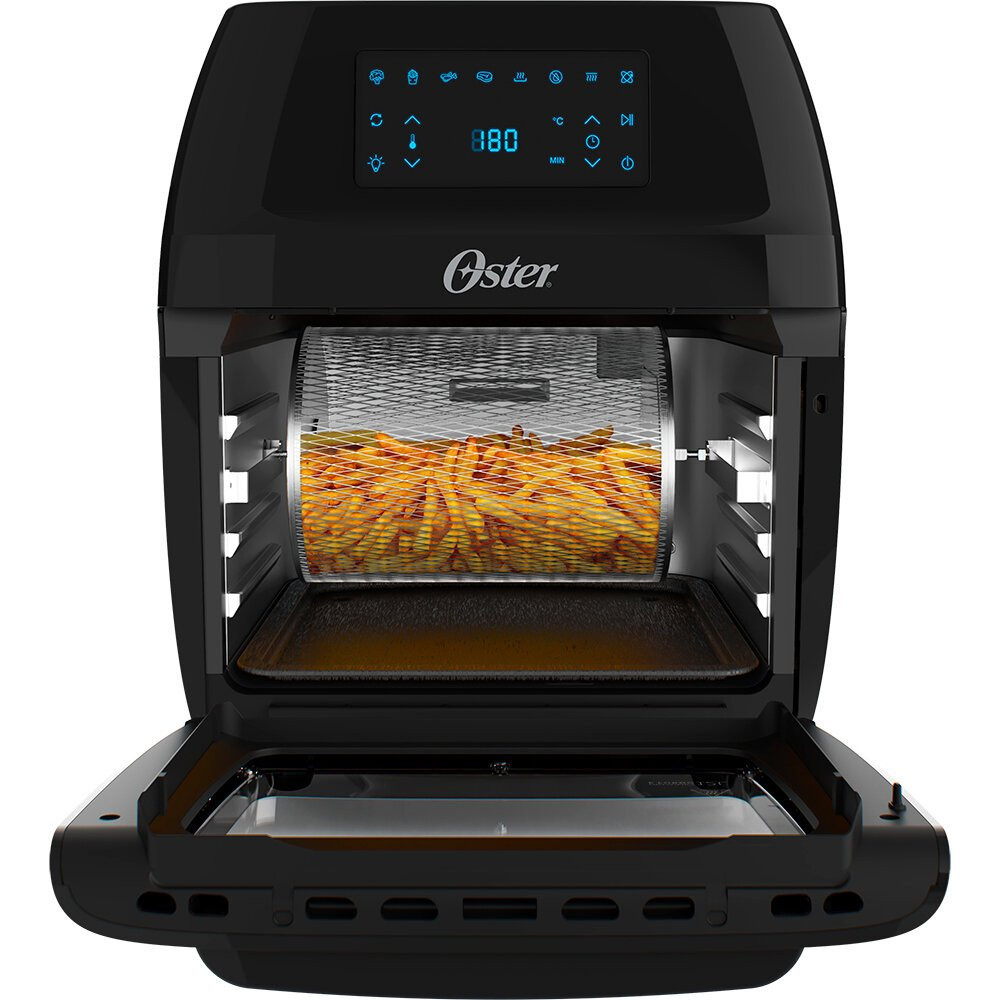 Fritadeira Sem Óleo Oster Oven Fryer, 3 em 1, 1800W, 12 Litros, Preta - OFRT780