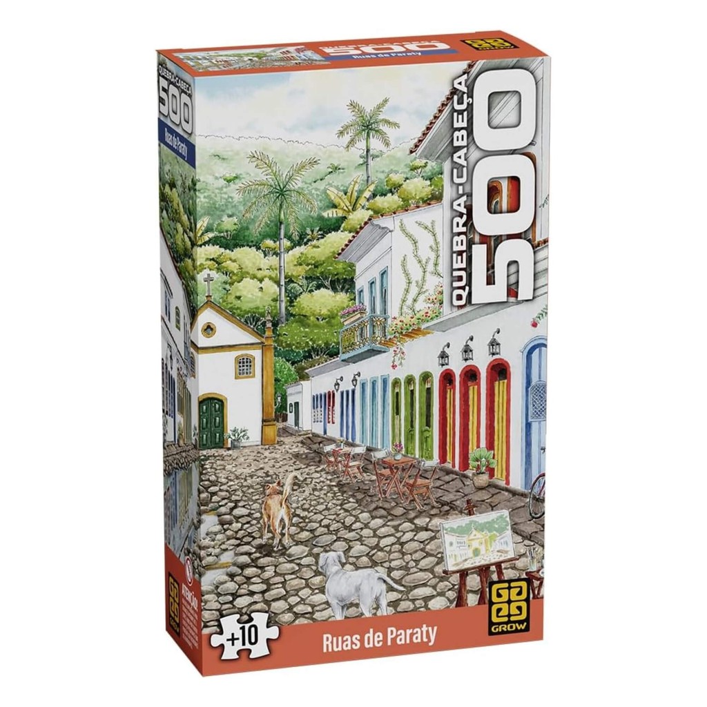 Quebra-Cabeça Puzzle Rua de Paraty 500 Peças Grow - 04860 em Oferta na Shopee
