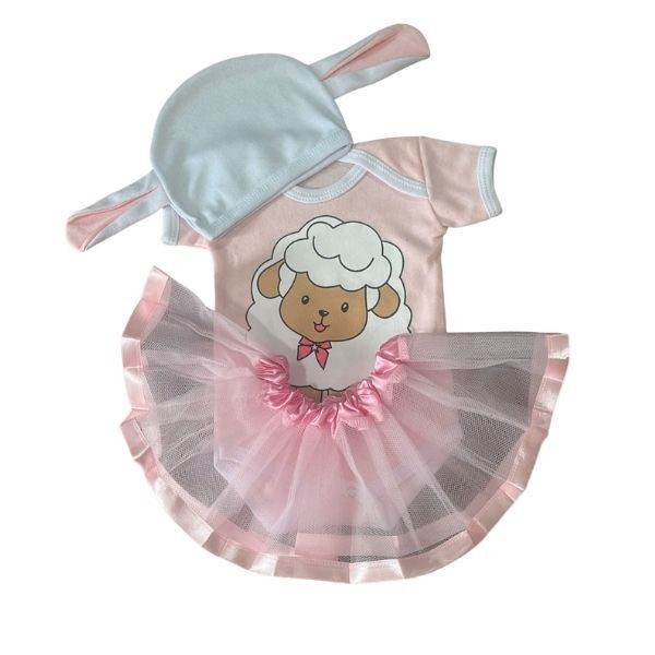 Body Bebê Mesversario Temático Fantasia Menina  Ovelha com touca ou sem touca em Oferta na Shopee