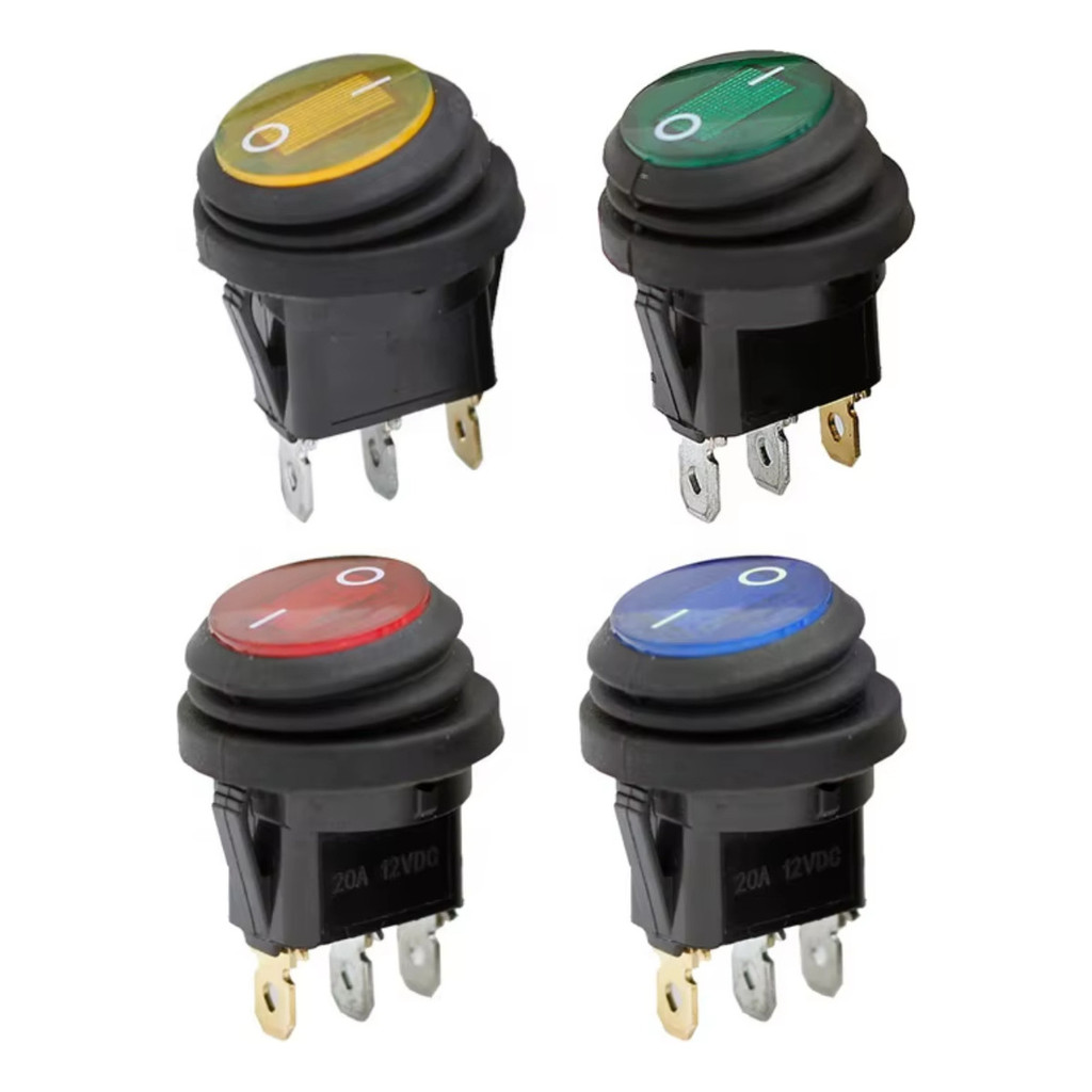Botão Gangorra Liga E Desliga Iluminação 12v C/ Protetor
