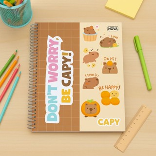 Caderno Capivara Feminino Capa Dura Com ou Sem Adesivo –Desenho, 1 Matéria,10 Matérias ou Brochura Capa Sortida em Oferta na Shopee