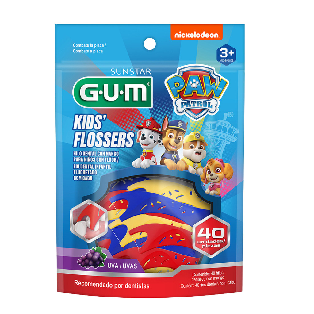 Fio dental infantil Gum Flosser Patrulha Canina c/40un