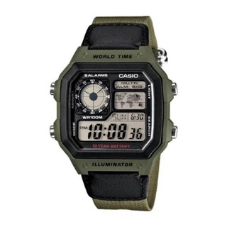 Relógio Casio AE-1200WHB-3BVDF Sport World Map em Oferta na Shopee