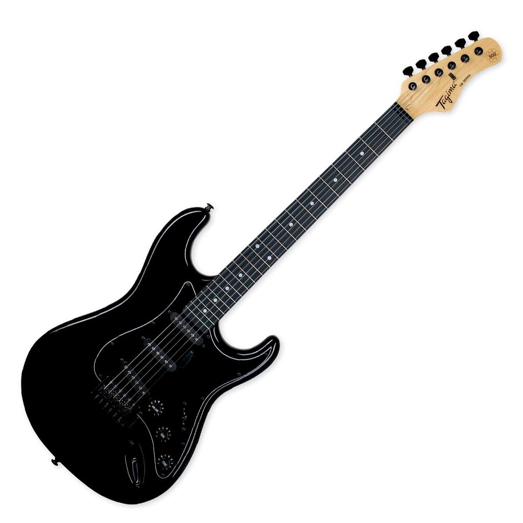 GUITARRA TAGIMA STRATOCASTER 3S ESCALA ESCURA ESCUDO BK TG-500 - BLACK