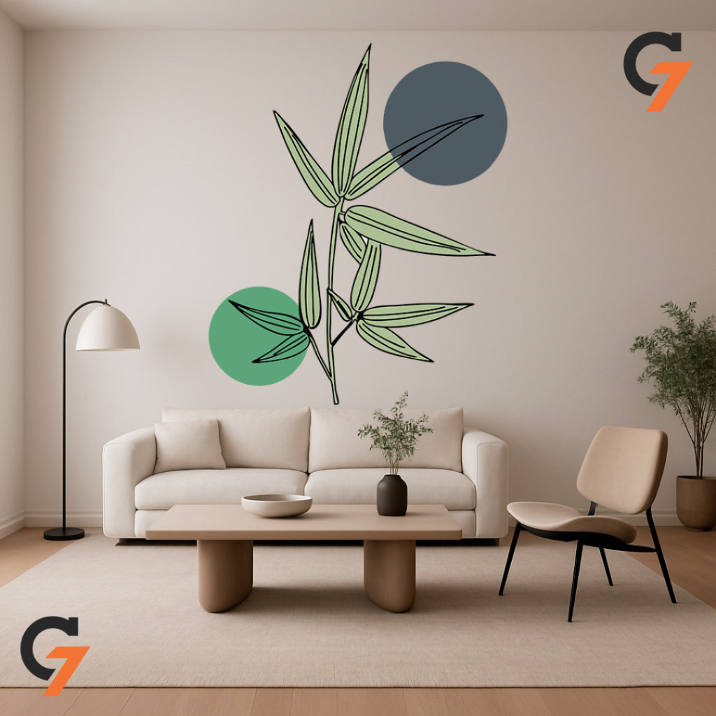 Adesivo de Parede Para Casa Flores Boho Charmosa Decoração Autocolante Lavável Para Cozinha Sala