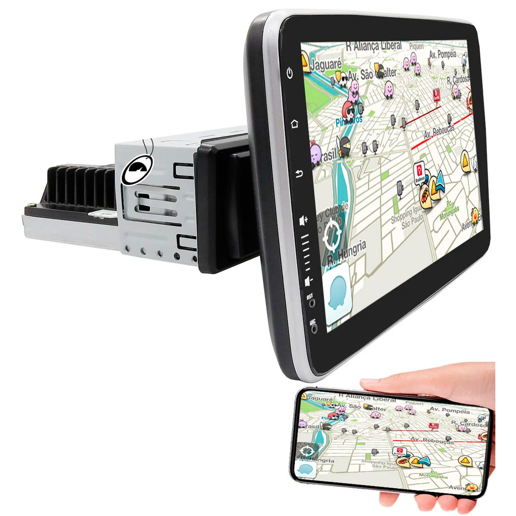 Multimídia Traseira 1 Din 9" Polegadas Tela Rotativa H-Tech HT-9290CA 2GB Ram 32GB em Oferta na Shopee