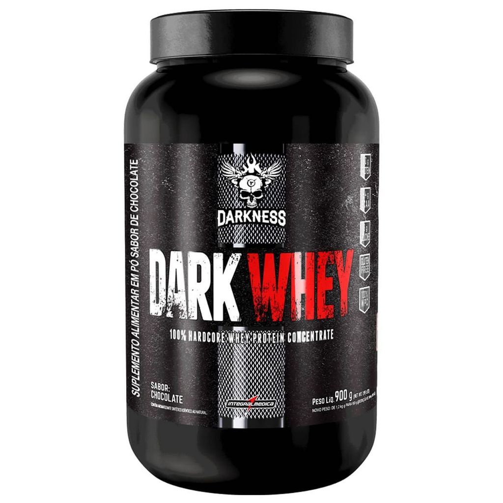 Dark Whey Darkness - 900g Chocolate - IntegralMédica em Oferta na Shopee
