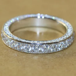 Anel Feminino De Prata Esterlina S925 Com Zircônia E Diamante Todos Os Presentes/Joias/Presente SJ1016025