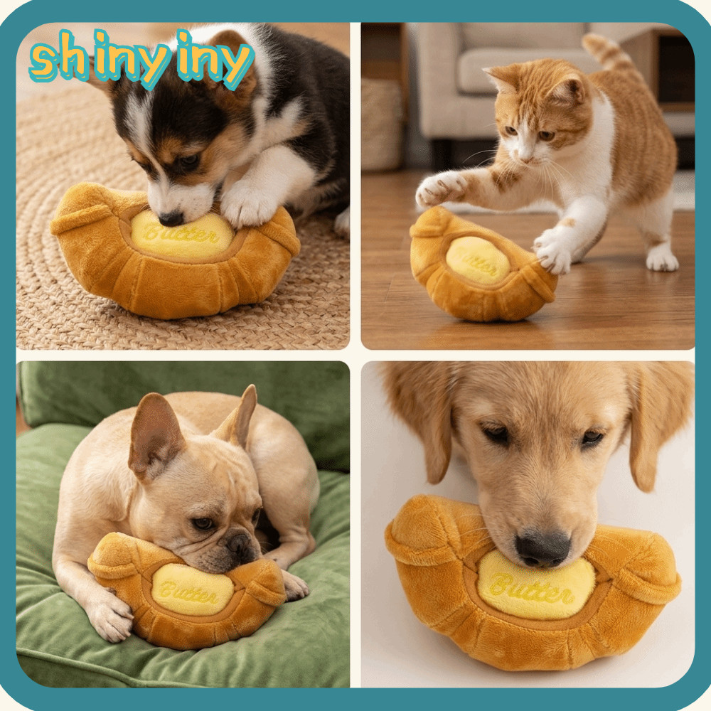 Brinquedo De Quebra-Cabeça De Snuffle Brilhante , Forrageamento De Cachorro Resiliente Em Forma De Bolo Mastigar Pão