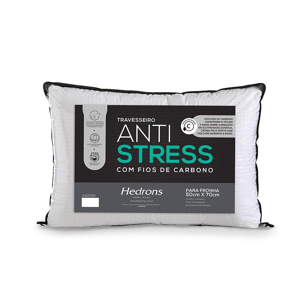 Travesseiro Antistress 50x70 Branco - Hedrons