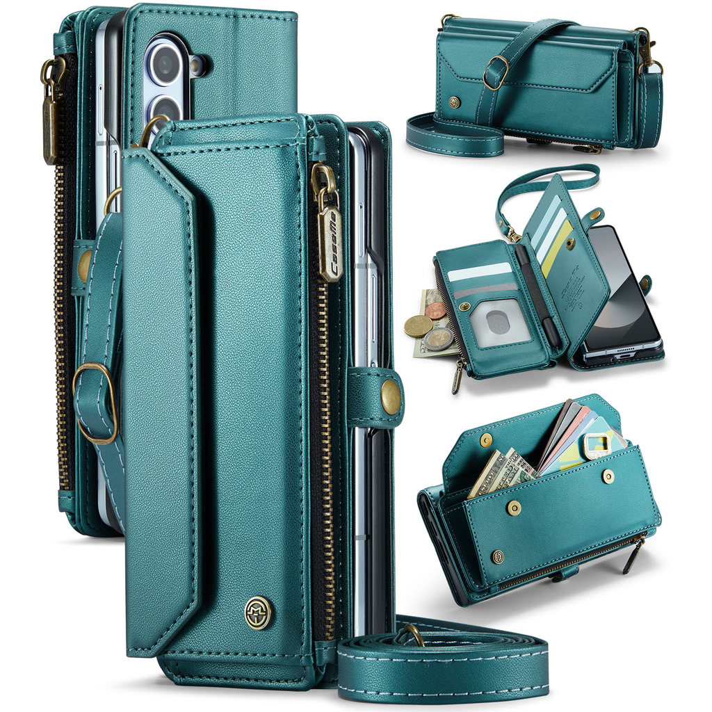 Capa Luxuosa De Couro PU Para Samsung Galaxy Z Fold 8 Ultra 7 6 5 4 3 Alça Com Z