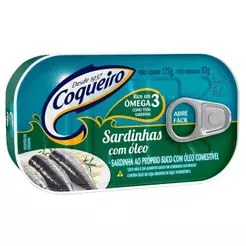 Sardinha Coqueiro com Óleo 125g - Embalagem com 54 Unidades
