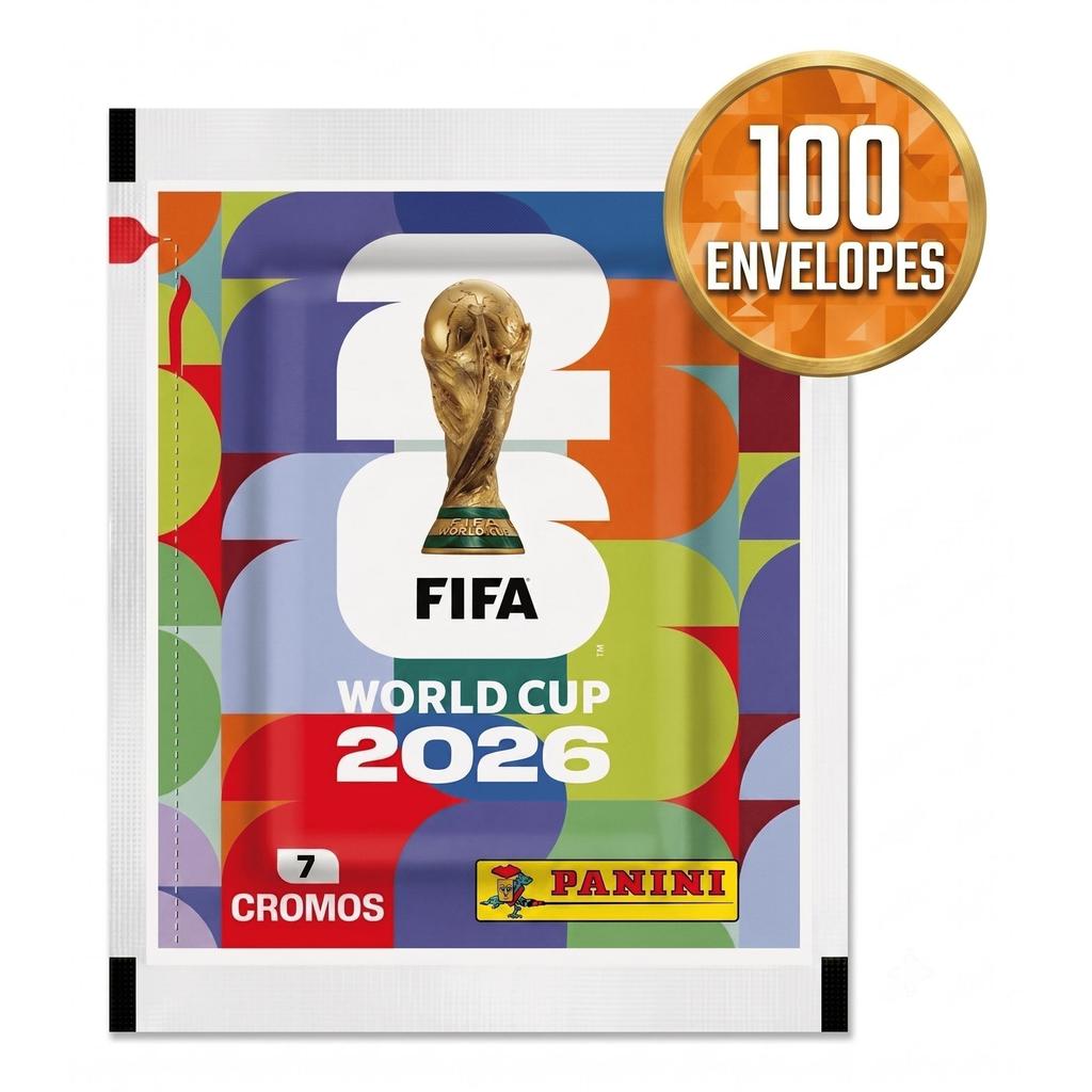 Figurinhas Panini da Copa do Mundo 2026 - 100 Envelopes com 7 Figurinhas Display