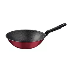 Wok Tramontina Loreto Vermelho Antiaderente Starflon Max 24cm