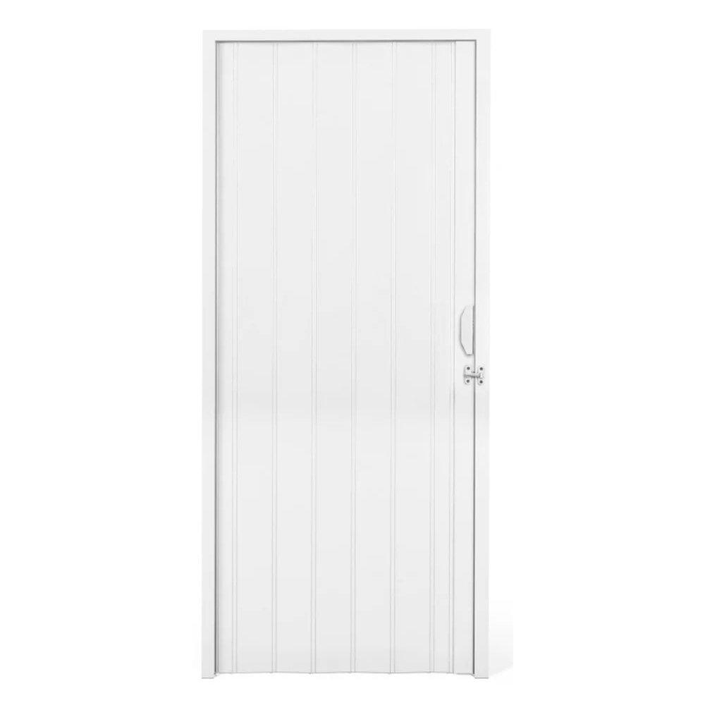 Porta Sanfonada PVC Plastilit 0,60X2,10m Branco Neve