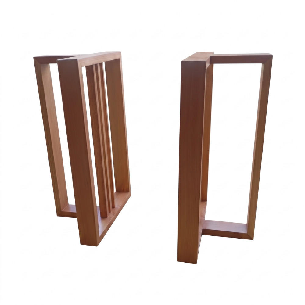 Pé de Mesa Madeira Maciça Reforçado para Mesa de Jantar 4 a 6 Lugares
