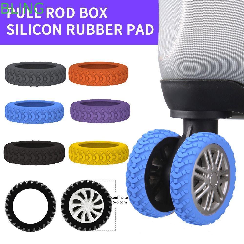 BLING 8 Pçs/Set Mala Rodas Capa De Proteção , Peças Da Eixos Silicone Viagem Bagagem Rodízio Sapatos